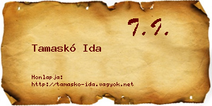 Tamaskó Ida névjegykártya